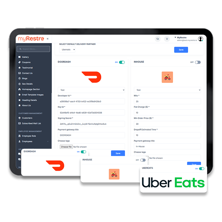 Delivery Management myRestro Home image