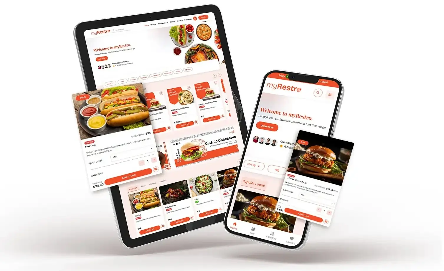 Free Restaurant Website and ordering system myrestro
